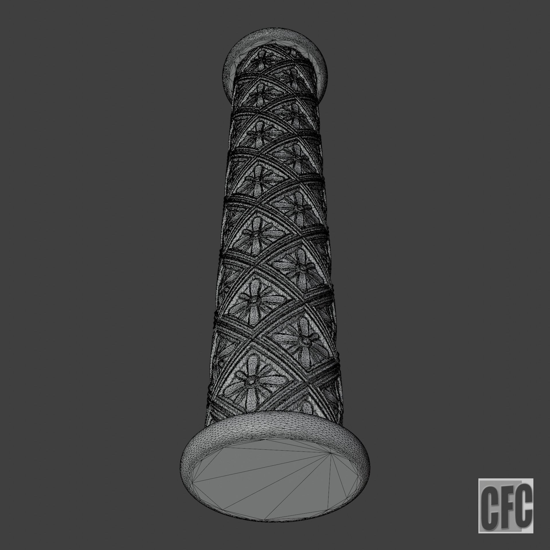 Goth Column - 3d model for CNC - GothColumnCFC06 3D print model_31