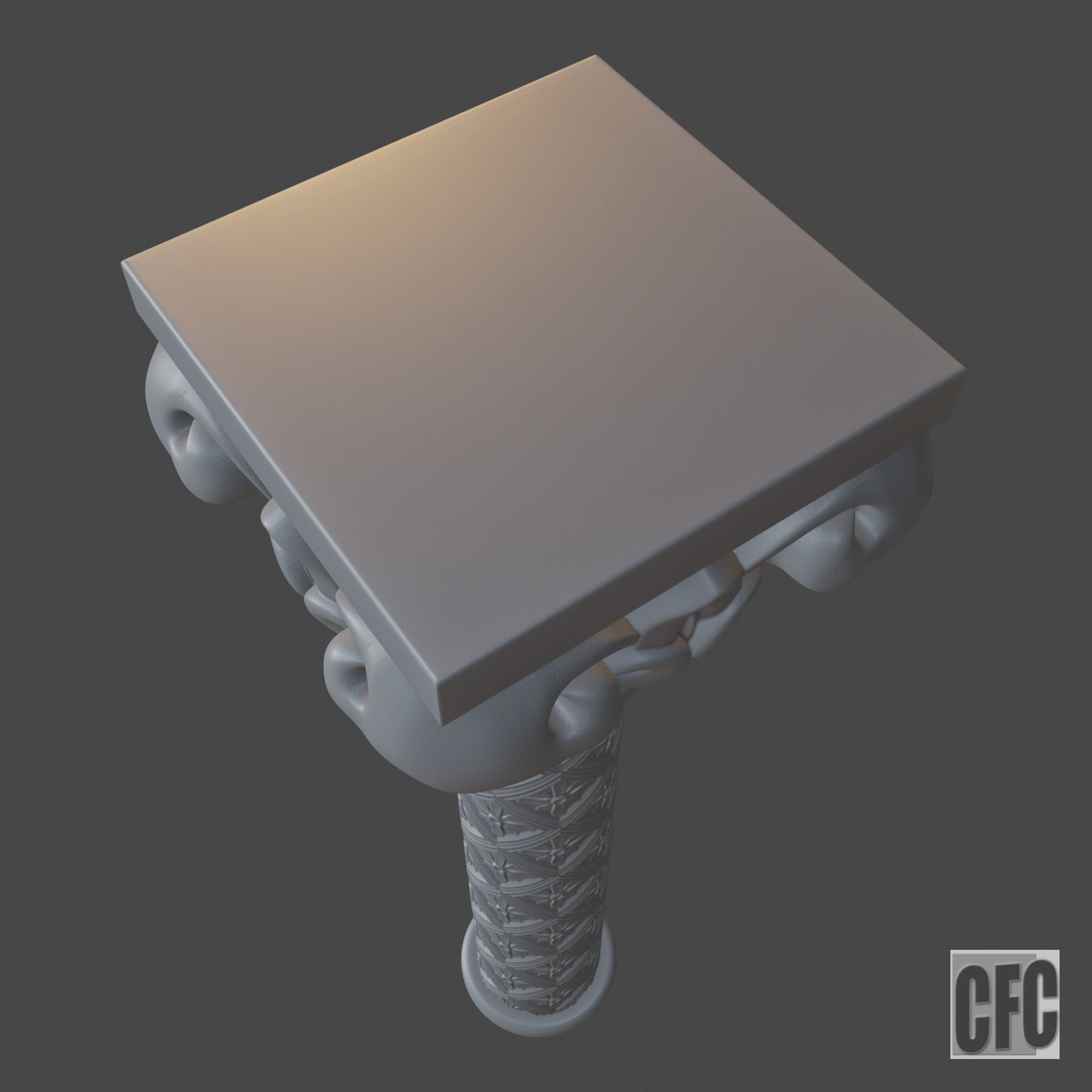 Goth Column - 3d model for CNC - GothColumnCFC06 3D print model_10