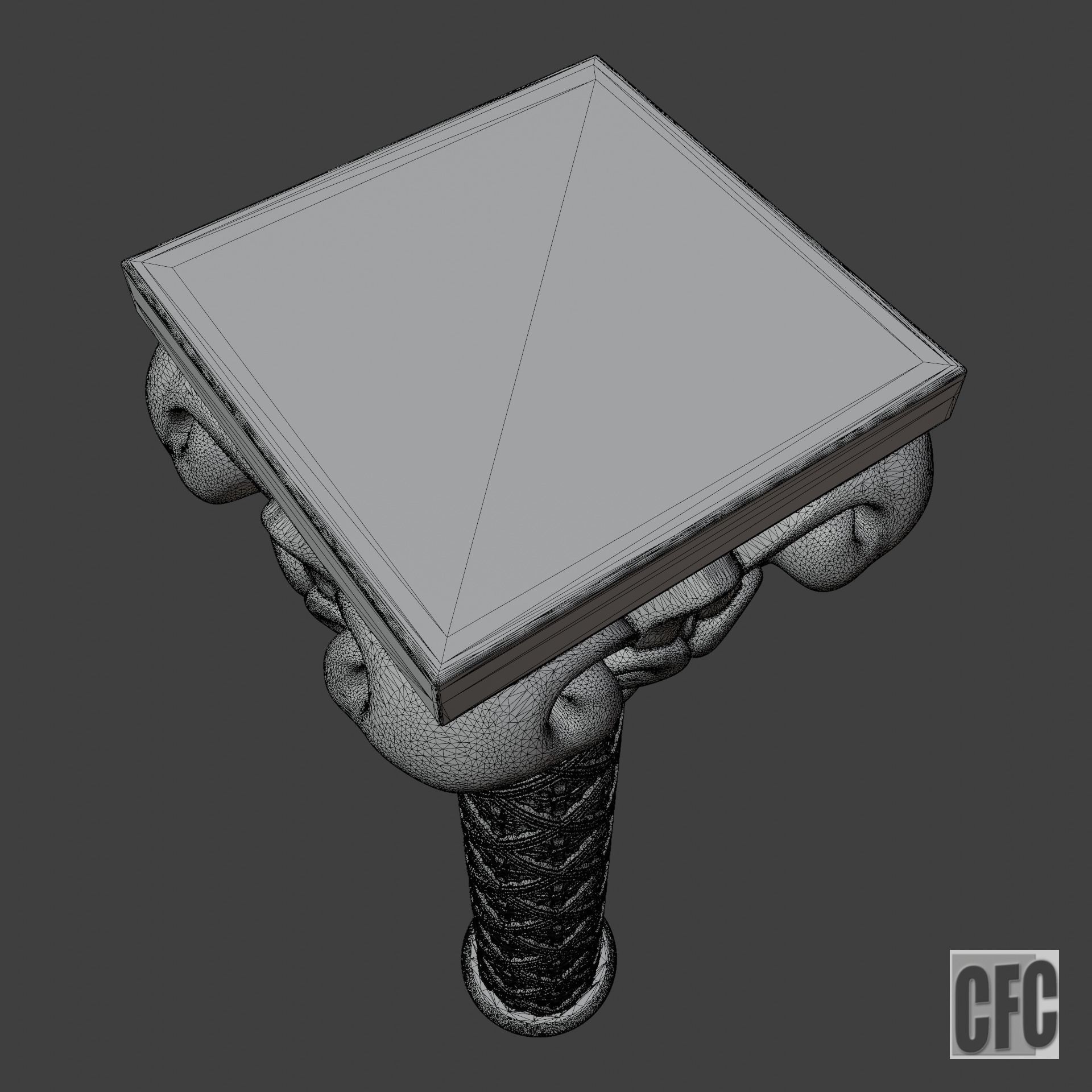 Goth Column - 3d model for CNC - GothColumnCFC06 3D print model_11