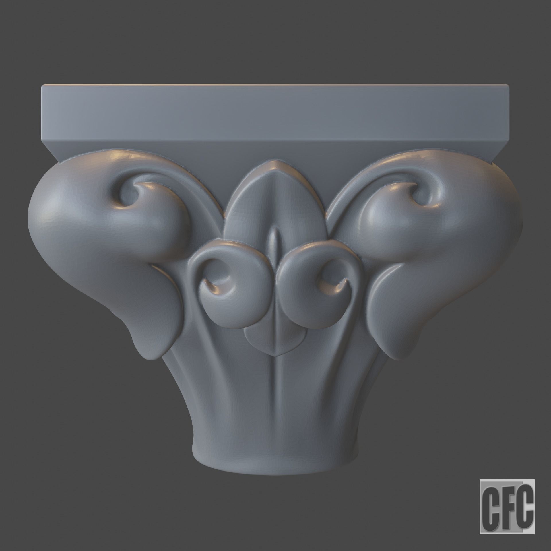 Goth Column - 3d model for CNC - GothColumnCFC06 3D print model_14