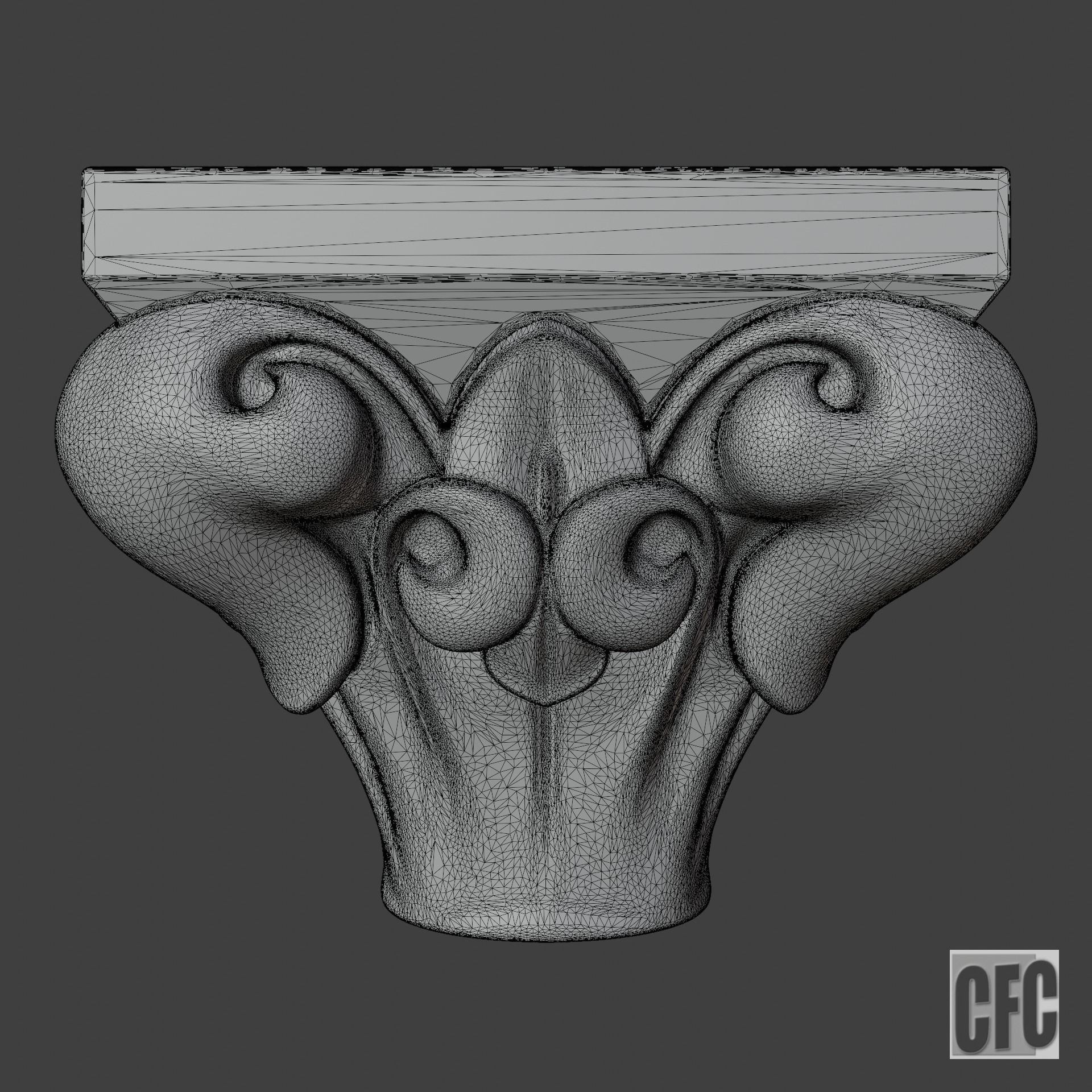 Goth Column - 3d model for CNC - GothColumnCFC06 3D print model_16
