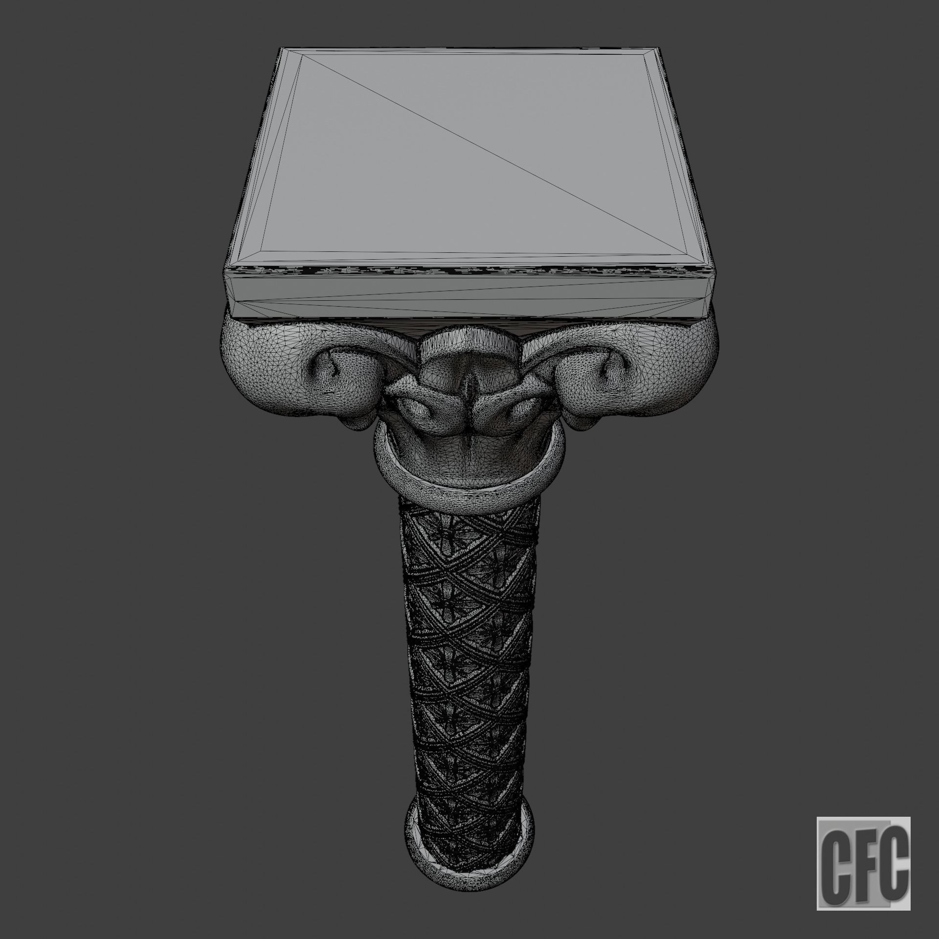 Goth Column - 3d model for CNC - GothColumnCFC06 3D print model_5