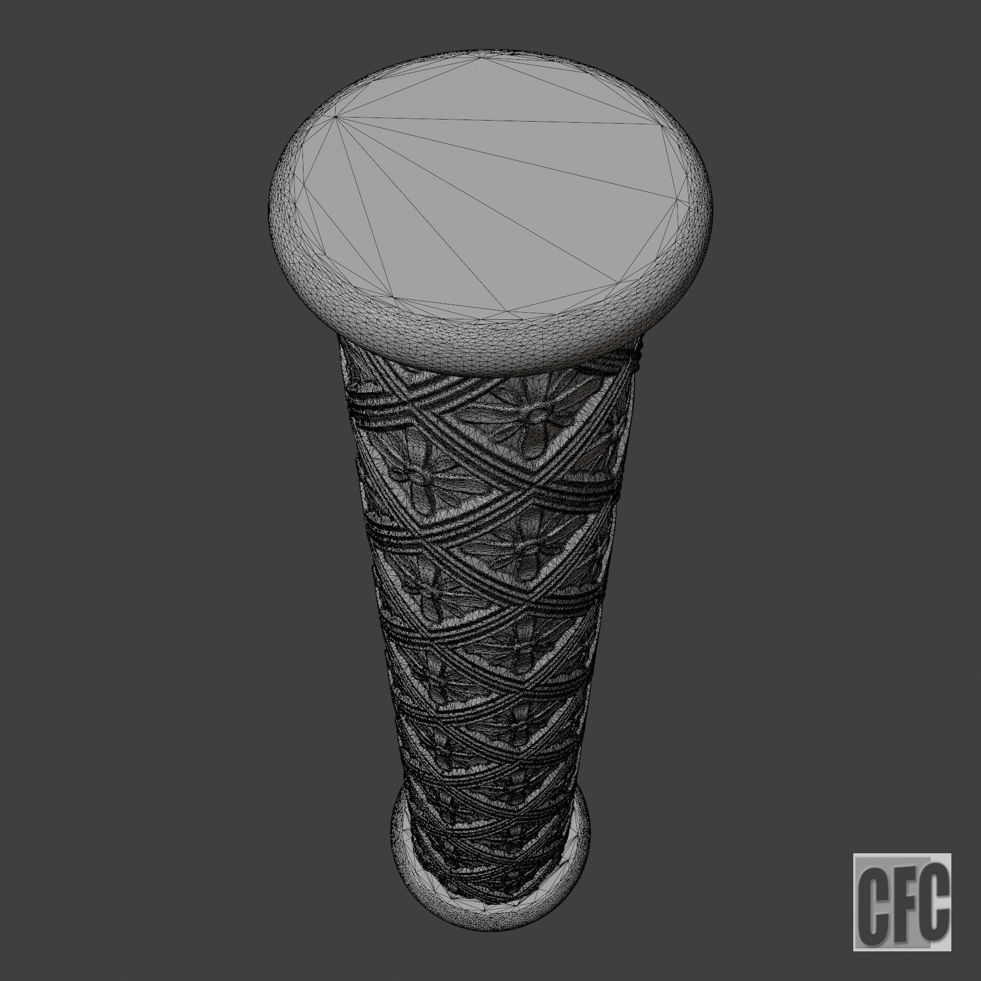 Goth Column - 3d model for CNC - GothColumnCFC06 3D print model_34