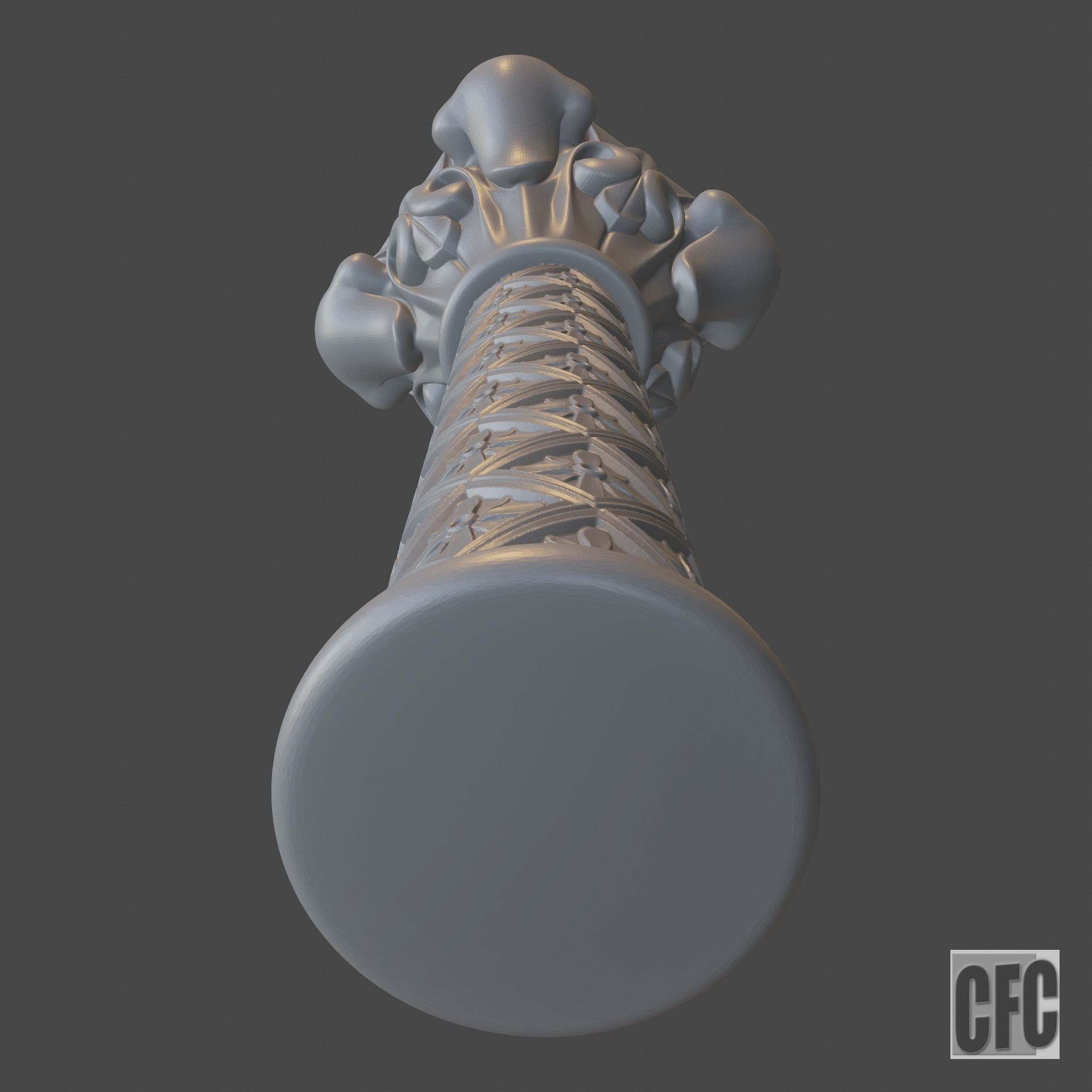 Goth Column - 3d model for CNC - GothColumnCFC06 3D print model_12