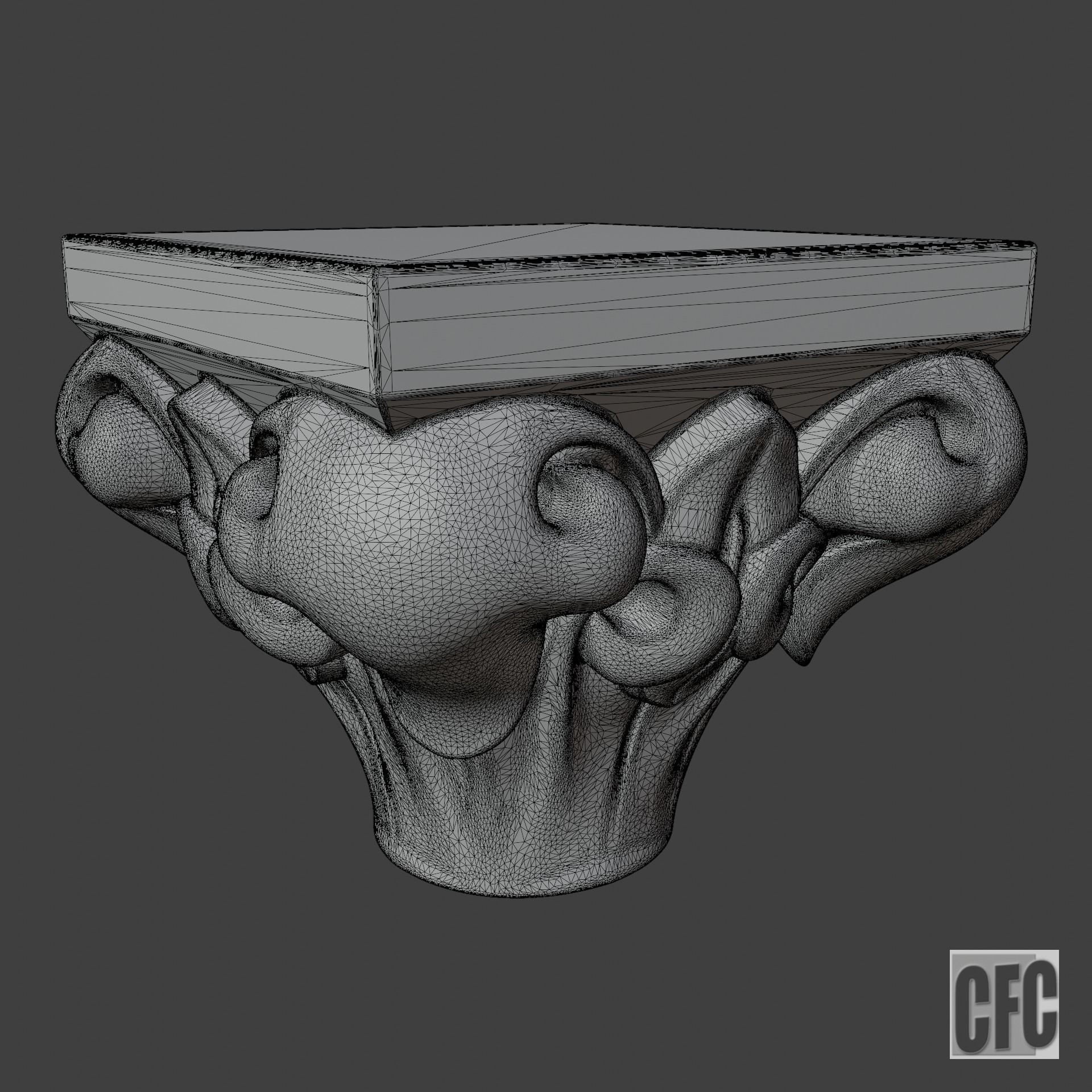 Goth Column - 3d model for CNC - GothColumnCFC06 3D print model_22