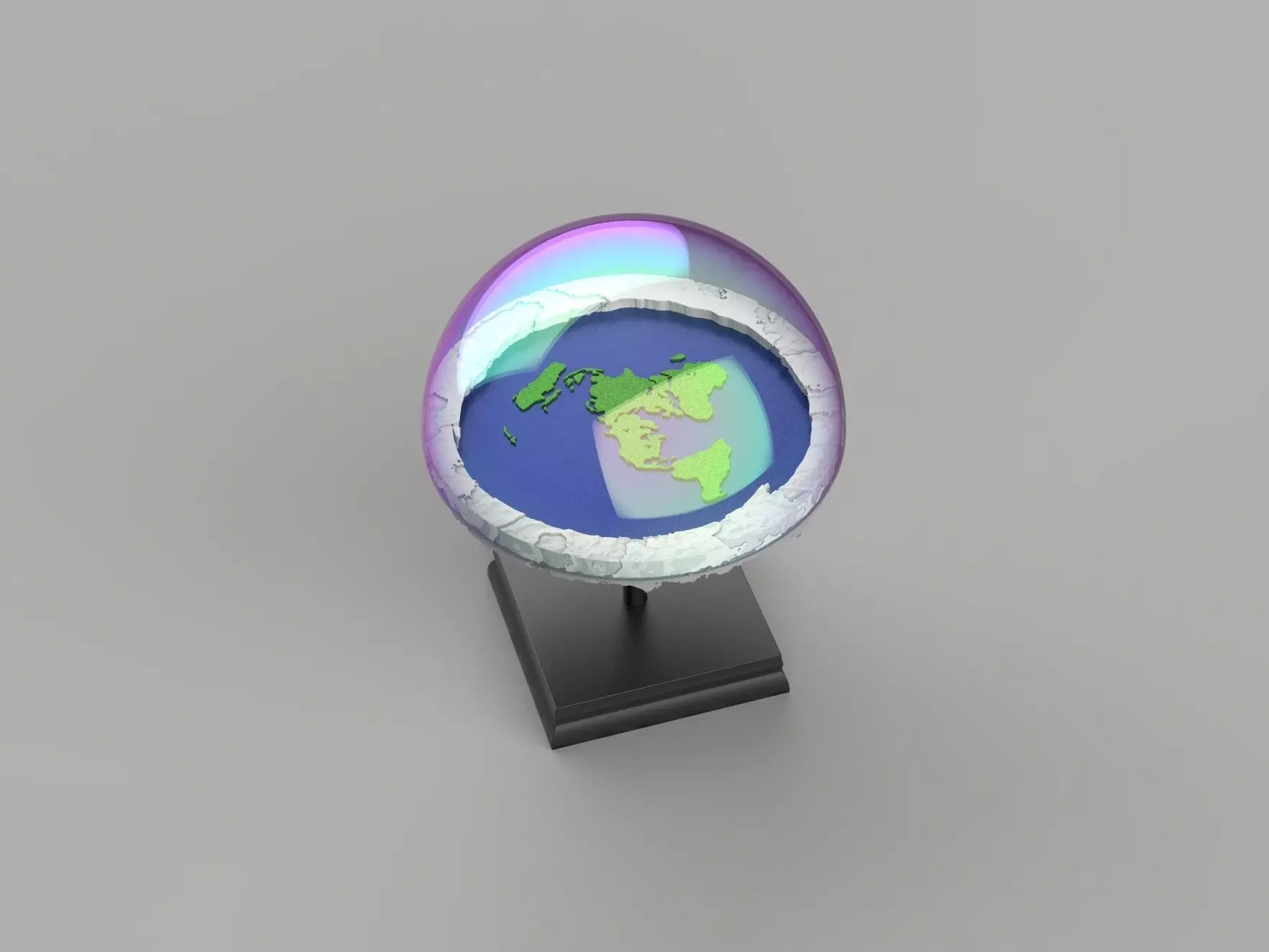 Flat Earth Teaching Display 3D print model