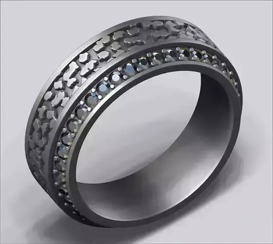 Textured ring 03 - 3 Sizes -