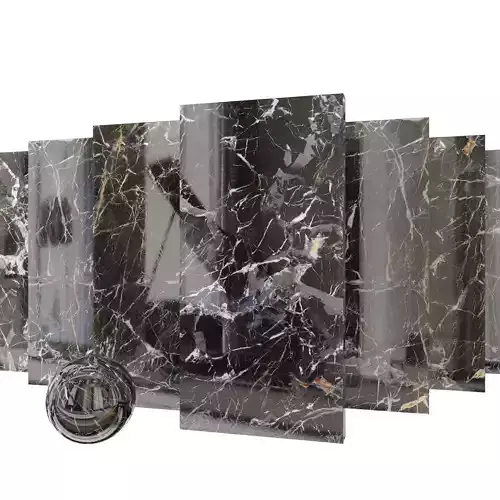 Marble Set Museum Laurent Black 80x160 Texture