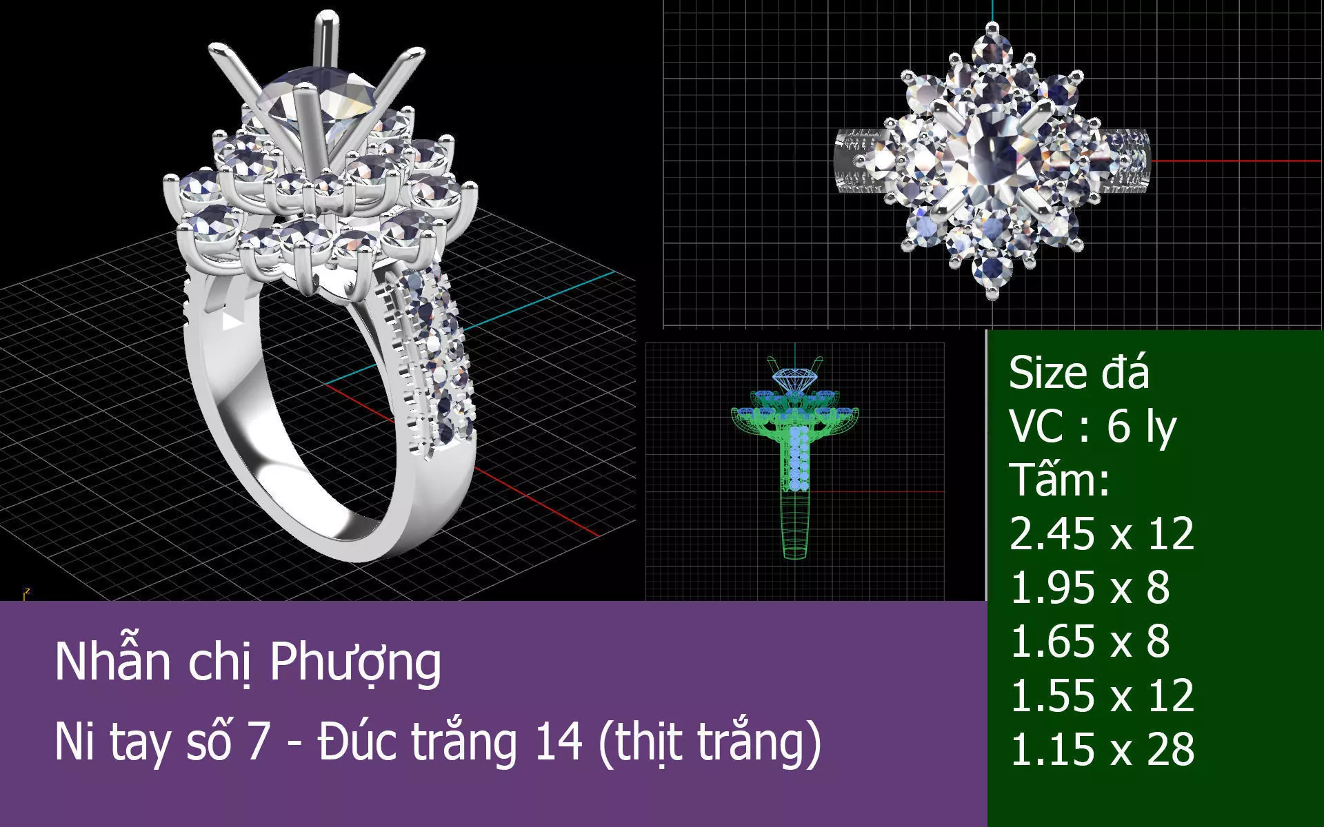 Diamond ring 4 floor 3D print model