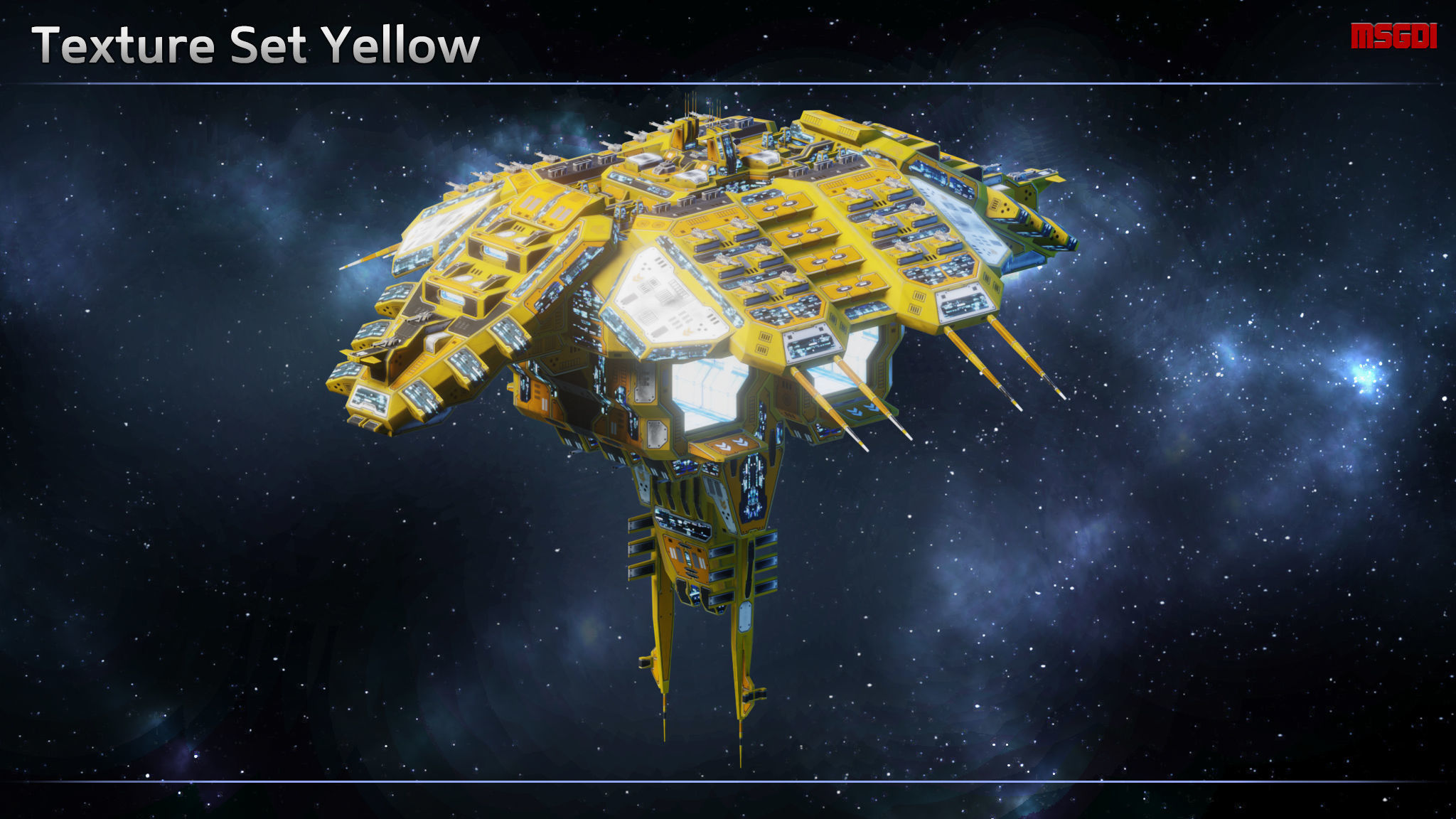 Verdun Space Battle Station Low-poly 3D model_10