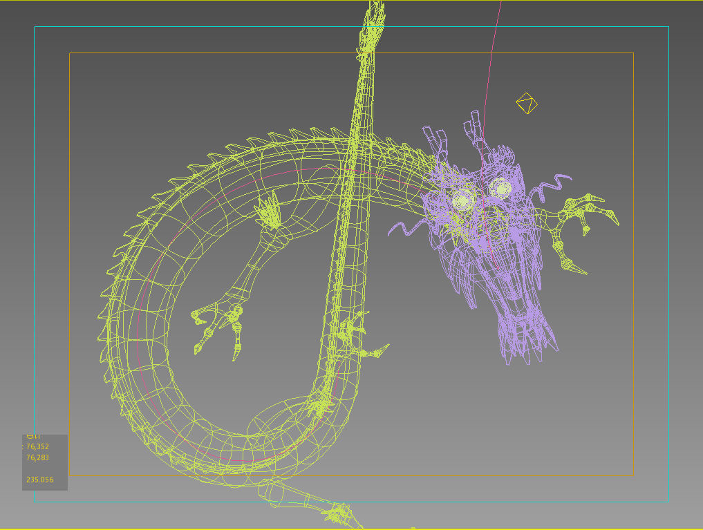 Chinese Gold Dragon  3D model_2