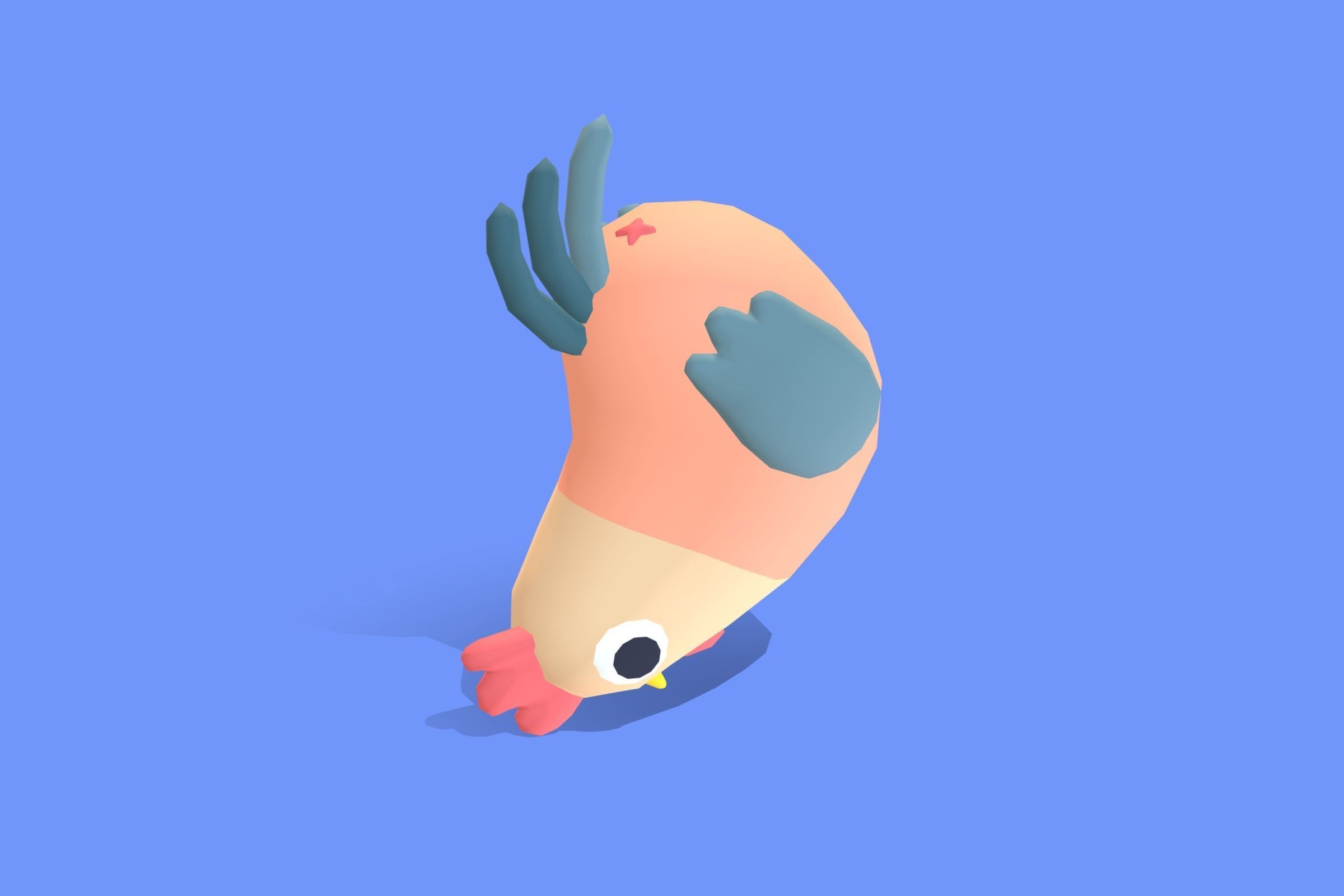 Rooster - Quirky Series  3D model_7