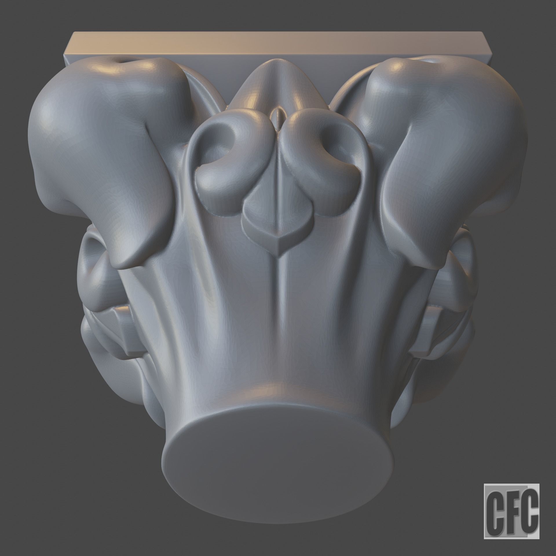 Goth Capital - 3d model for CNC - GothCapitalCFC03 3D print model_5