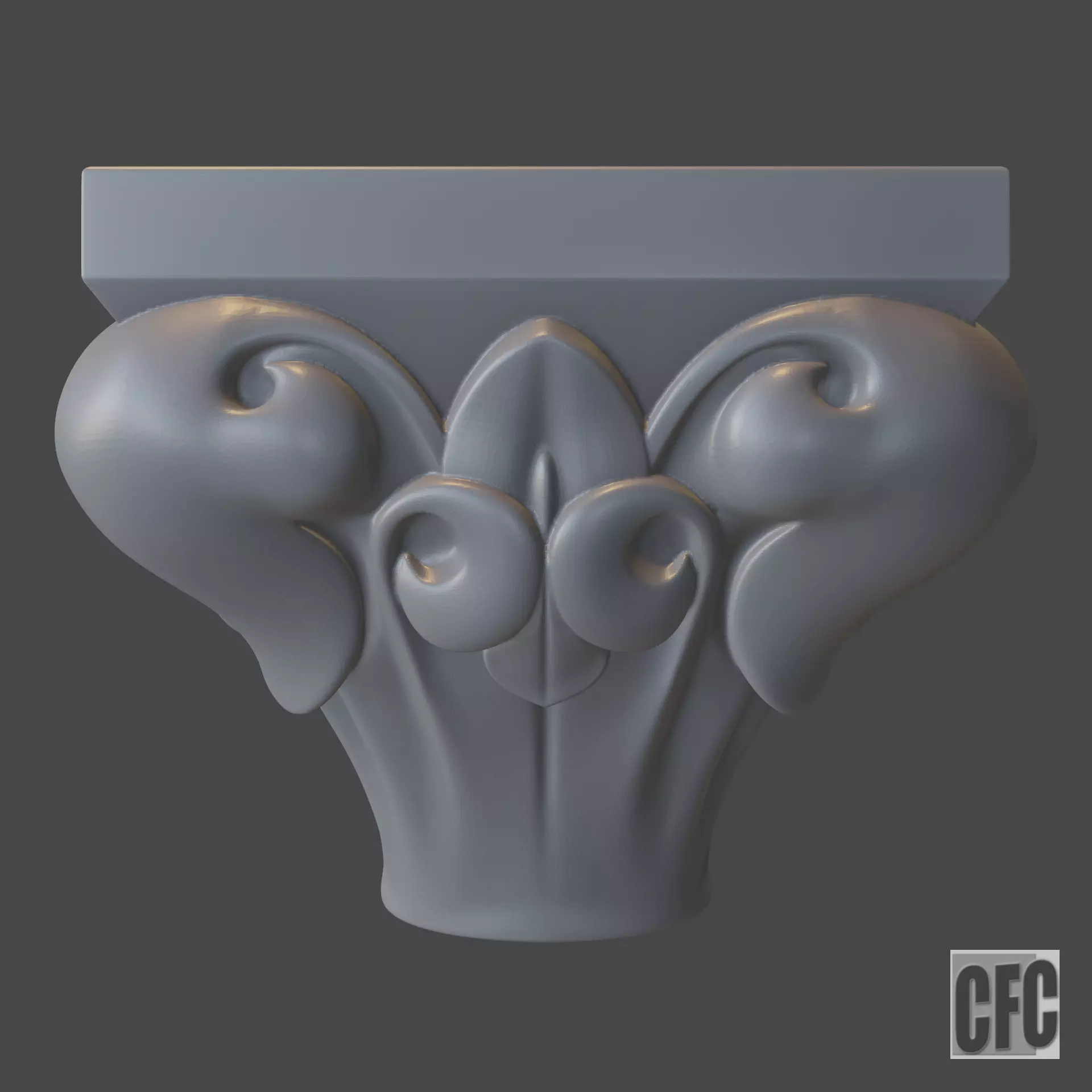 Goth Capital - 3d model for CNC - GothCapitalCFC03 3D print model_0
