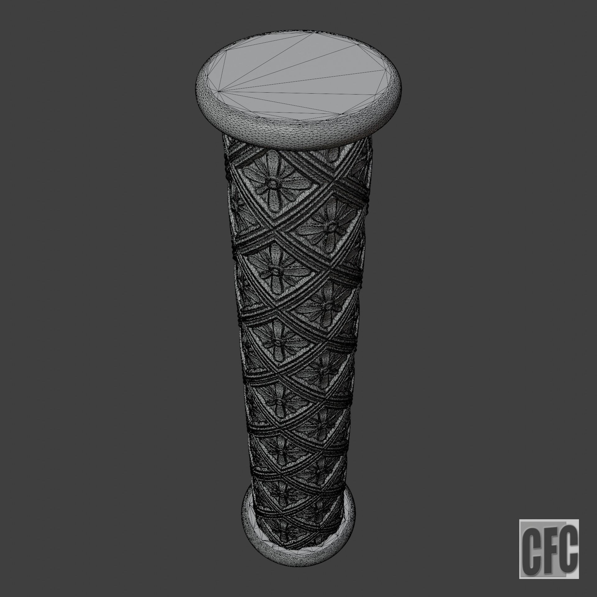 Goth shaft - 3d model for CNC - GothShaftCFC04 3D print model_3
