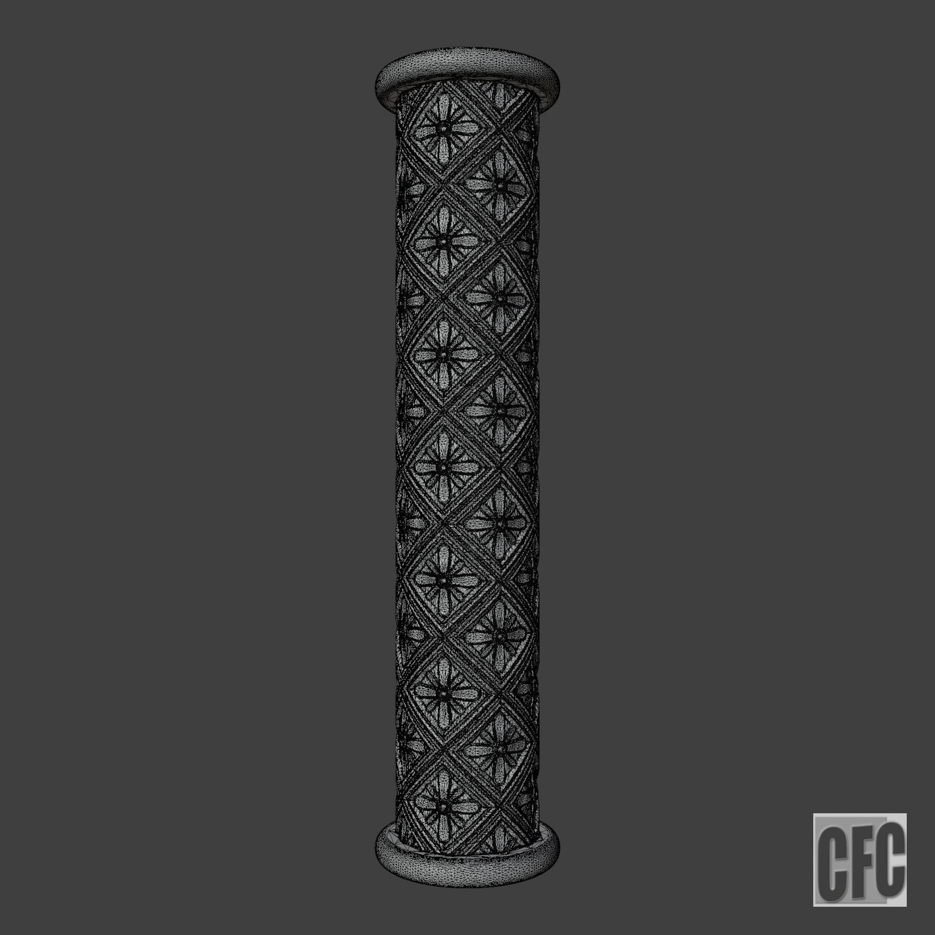 Goth shaft - 3d model for CNC - GothShaftCFC04 3D print model_1