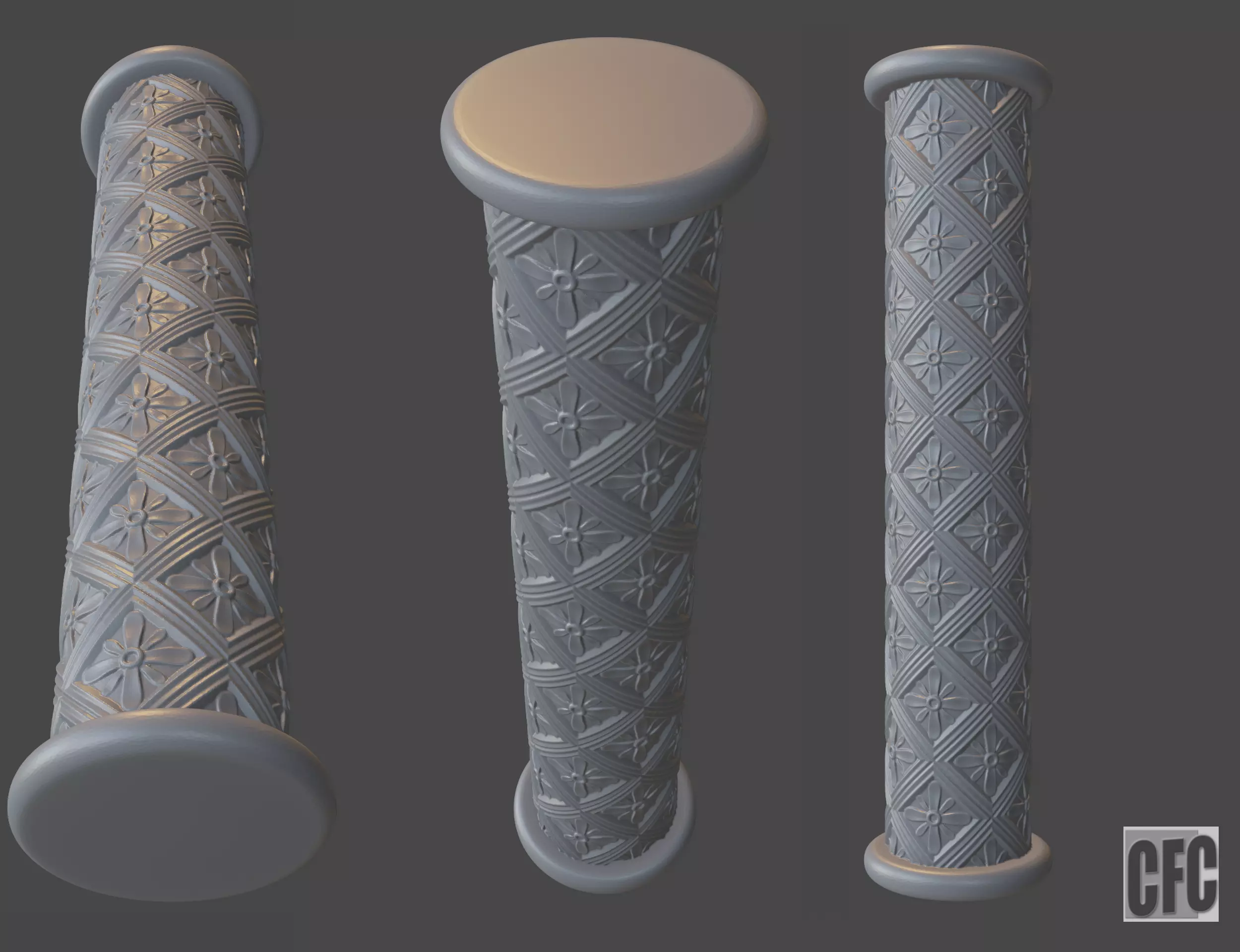 Goth shaft - 3d model for CNC - GothShaftCFC04 3D print model_0