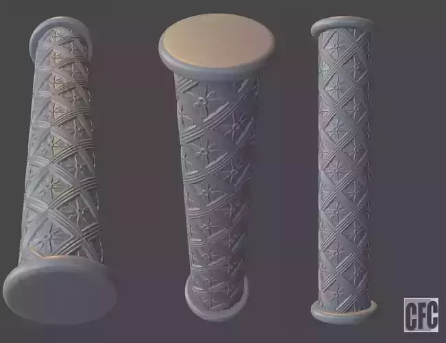 Goth shaft - 3d model for CNC - GothShaftCFC04 3D print model