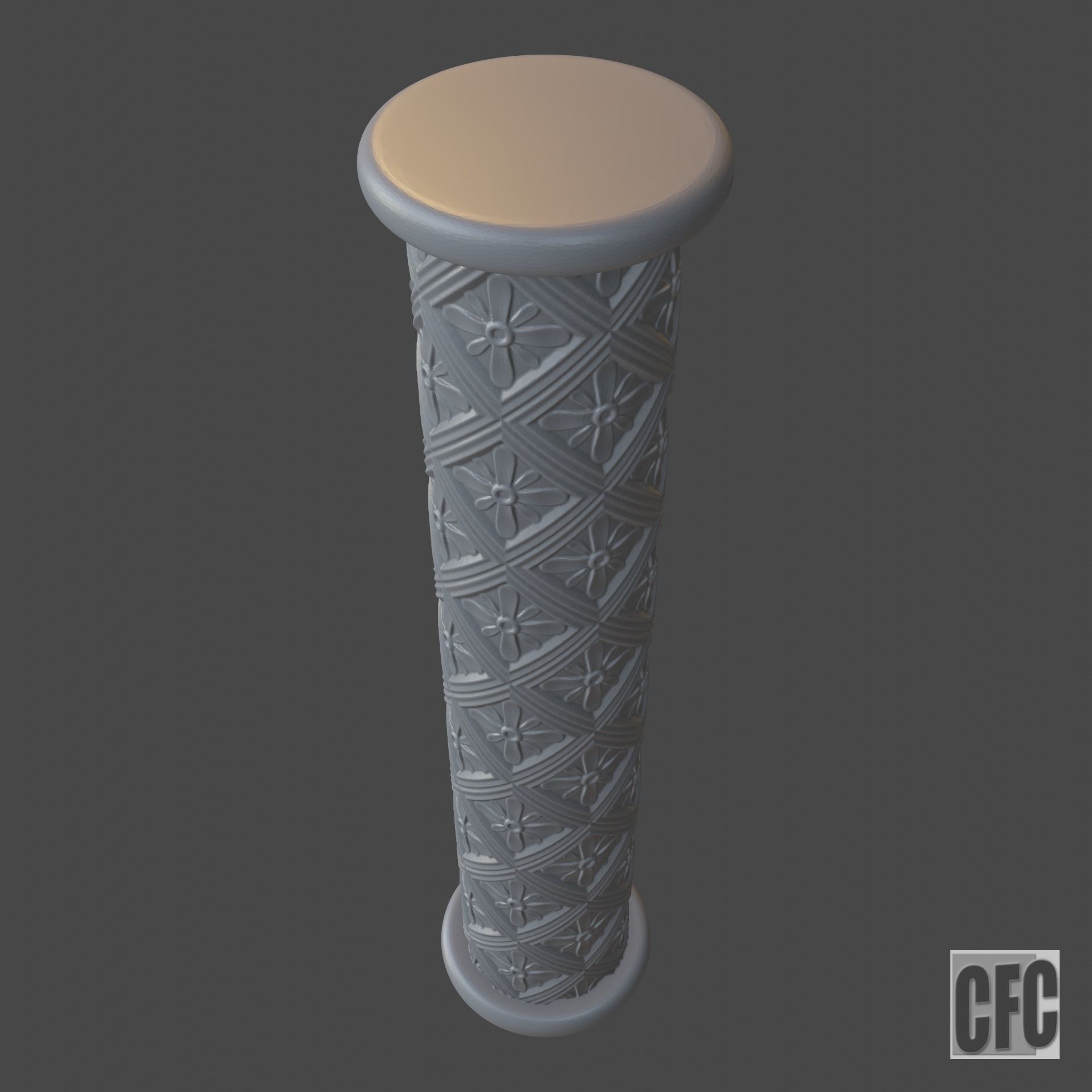 Goth shaft - 3d model for CNC - GothShaftCFC04 3D print model_4