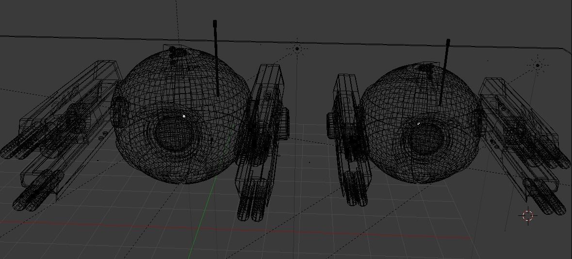 Scifi Armed Drone Low-poly 3D model_19