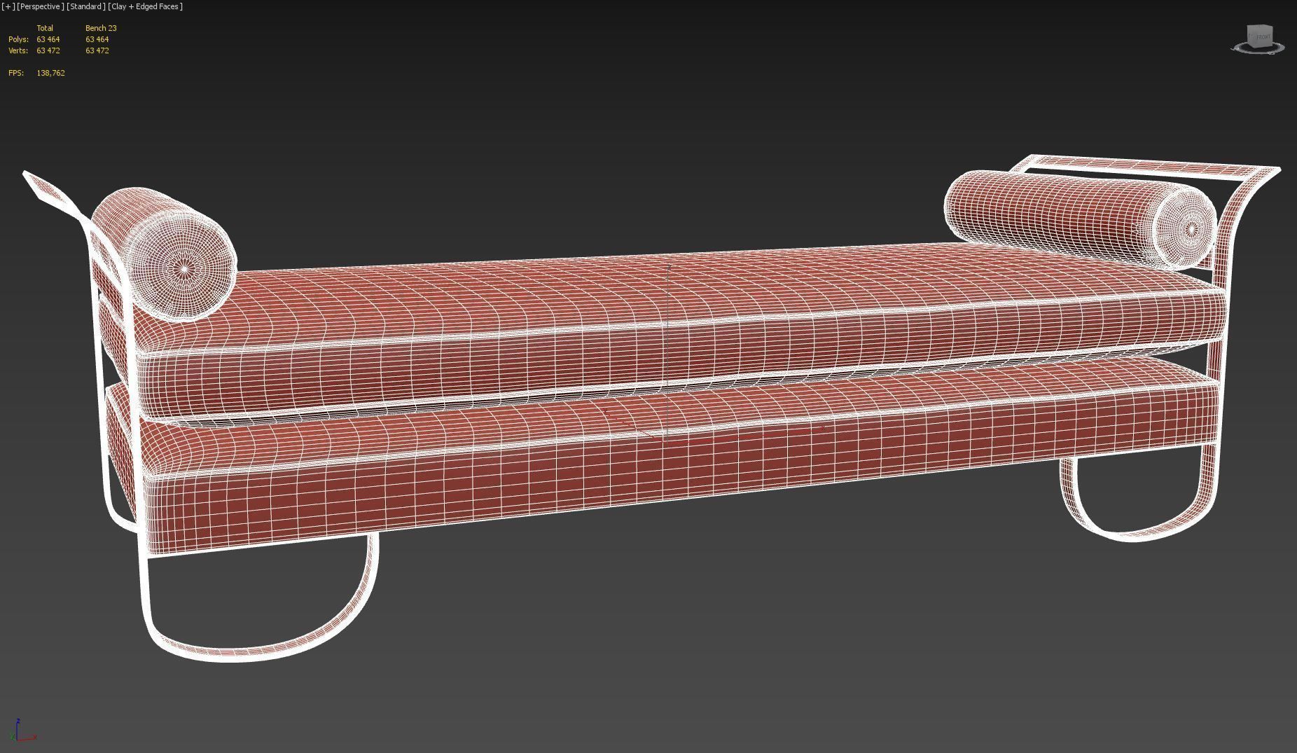 Bench 23 3D model_16