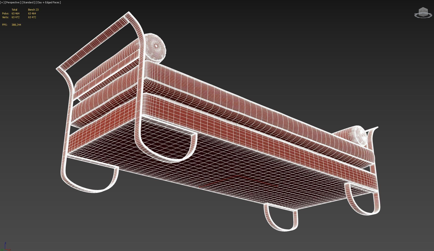 Bench 23 3D model_17