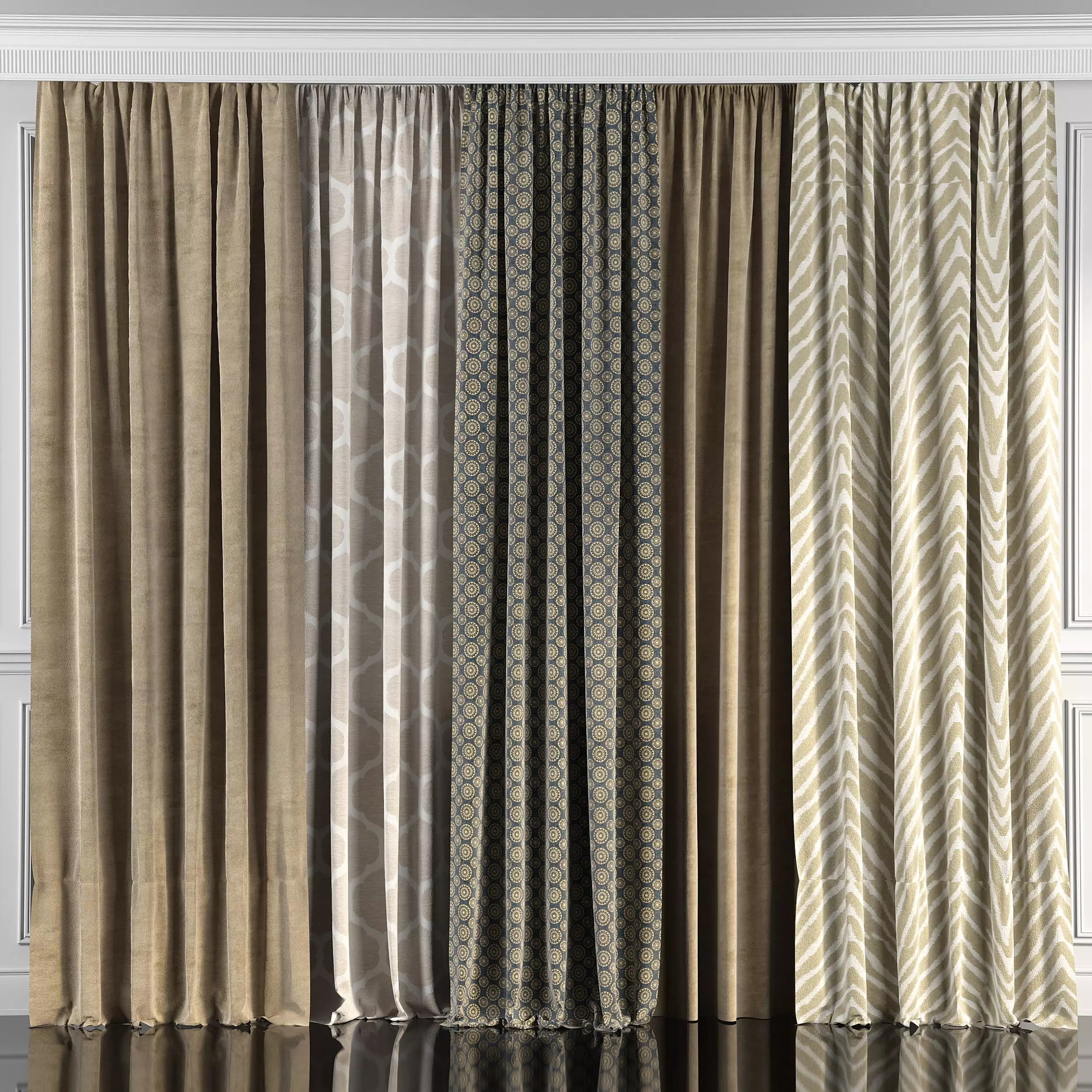 Curtain Set 45 3D model