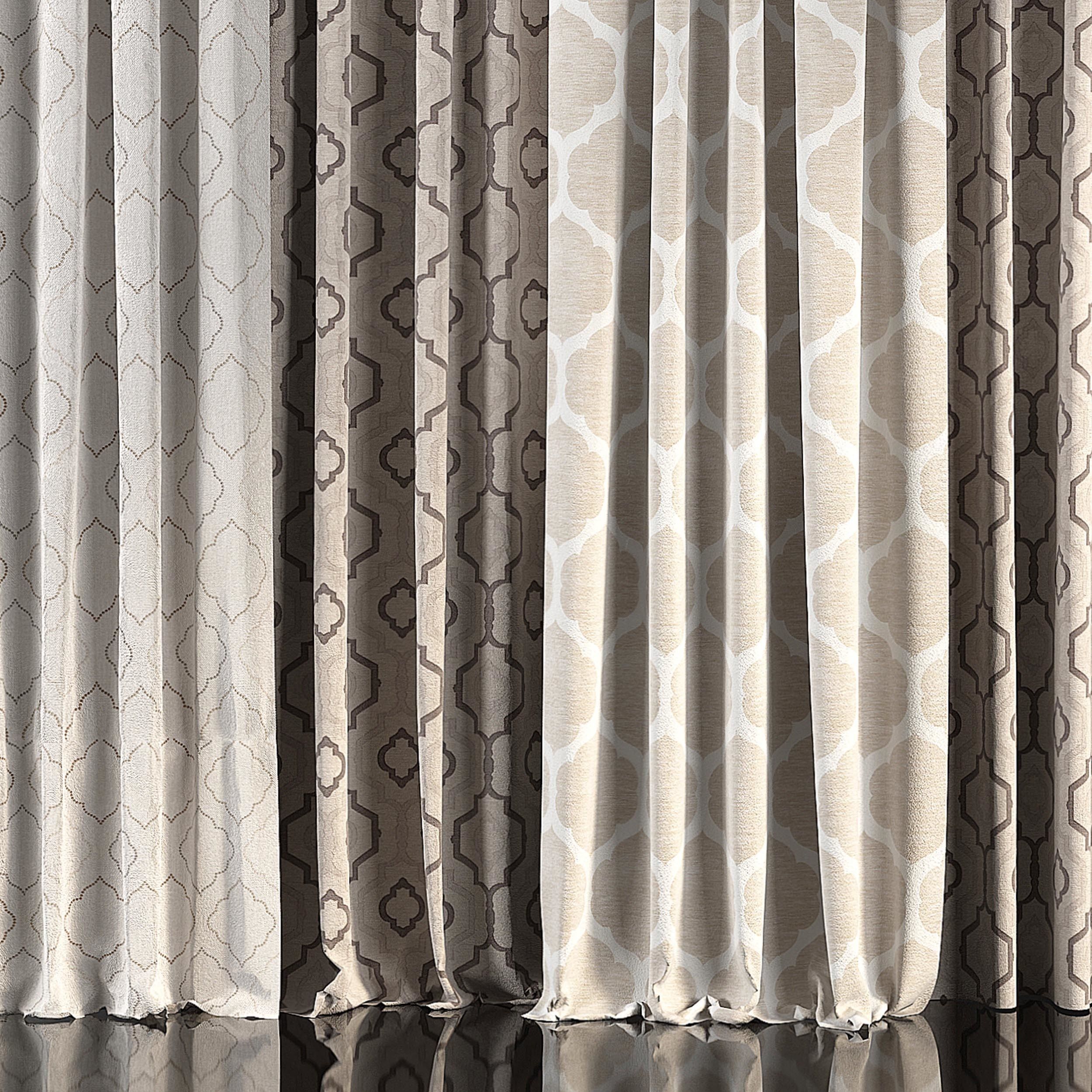 Curtain Set 46 3D model_2
