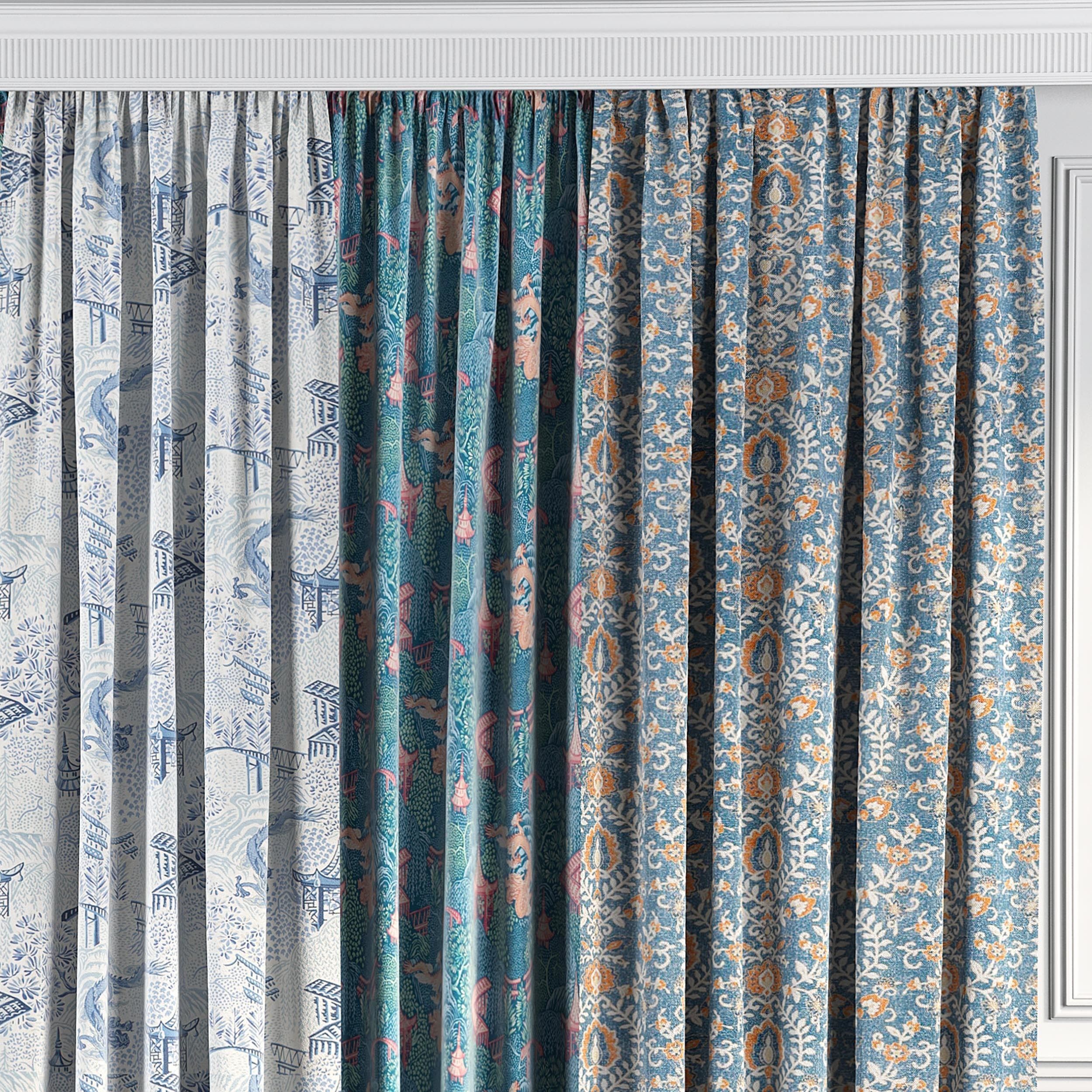 Curtain Set 47 3D model_1
