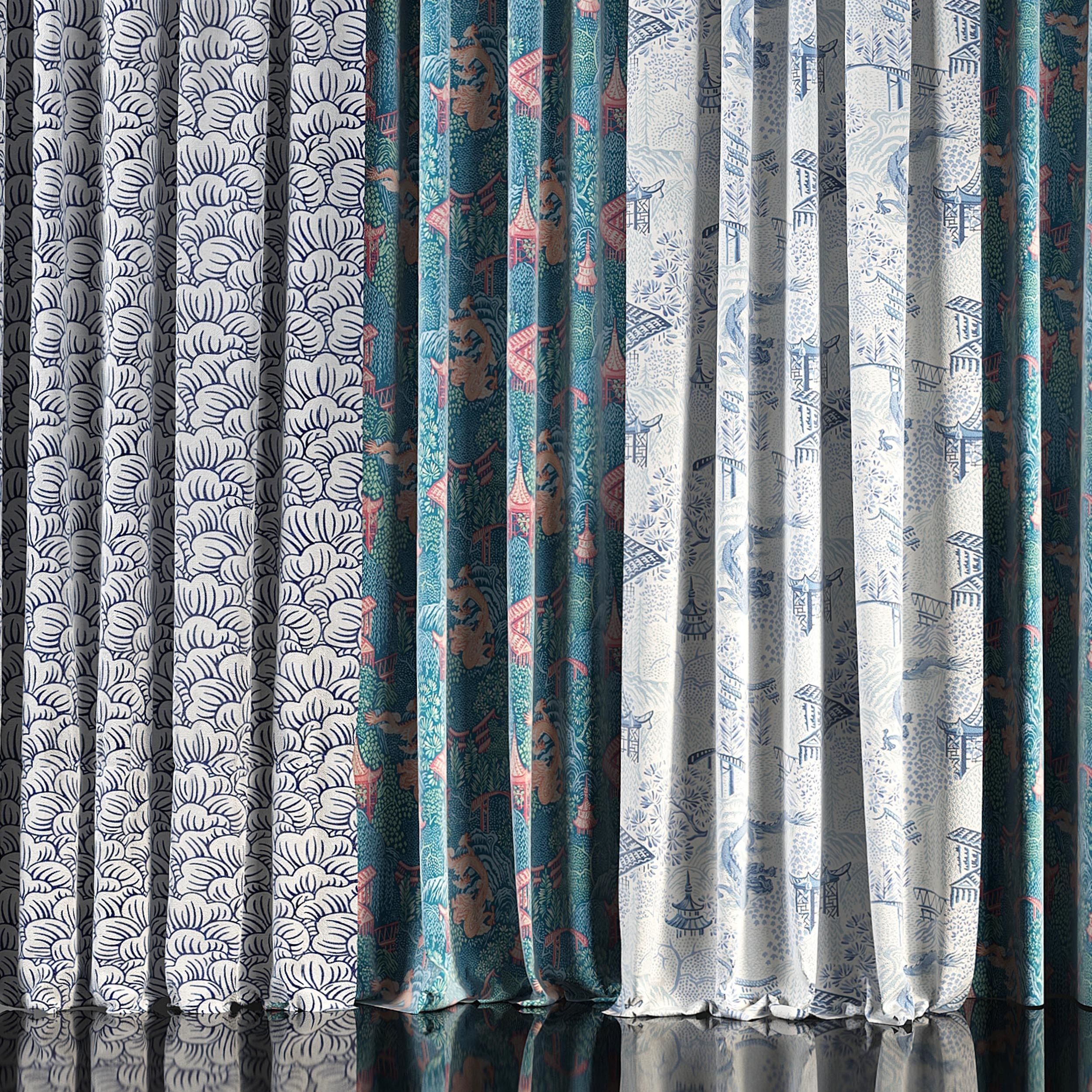 Curtain Set 47 3D model_2