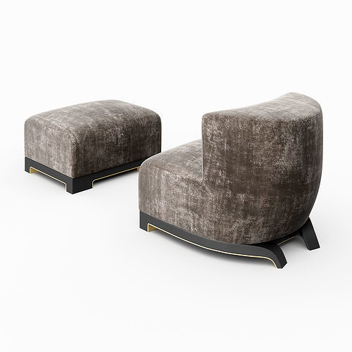 Vittoria Lounge chair Achille Salvagni 3D model 2