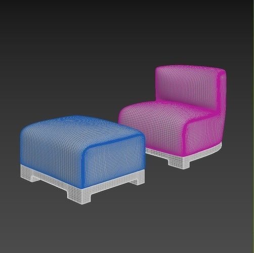 Vittoria Lounge chair Achille Salvagni 3D model 7