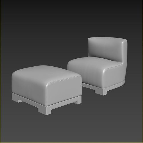 Vittoria Lounge chair Achille Salvagni 3D model 6