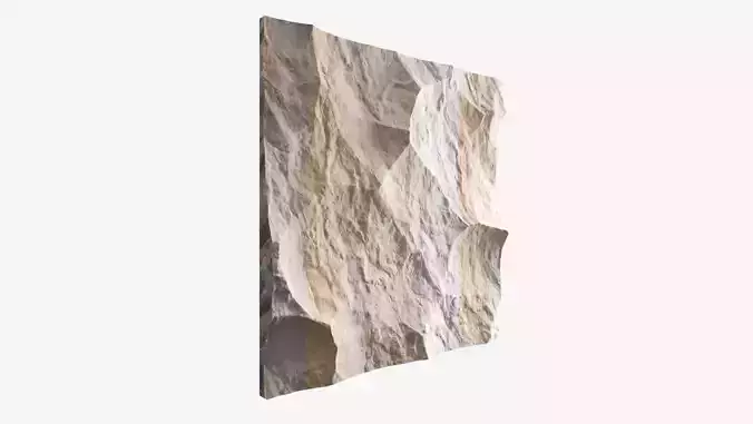 452-RockPanel piece of rock on wall