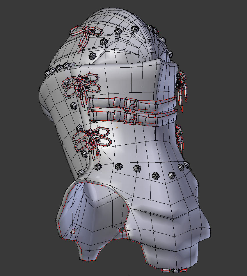 Frog-Mouth Helm Low-poly 3D model_4