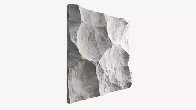 465-RockPanel piece of rock on wall
