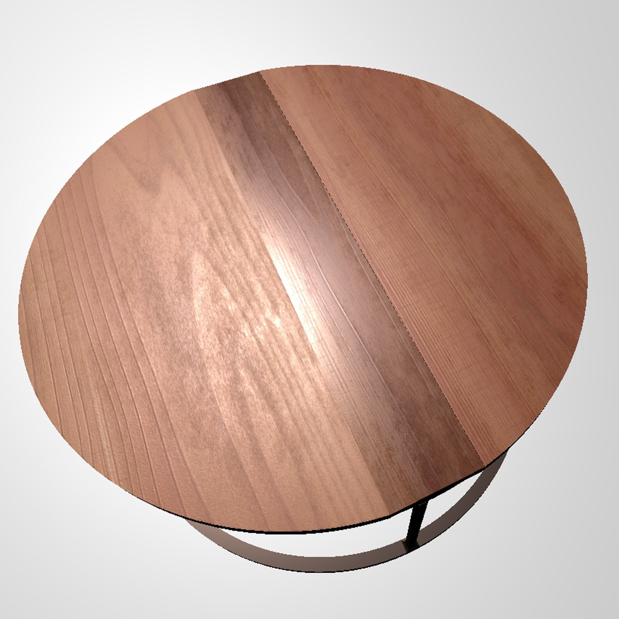 Table round coffee with metal base 3D model_4
