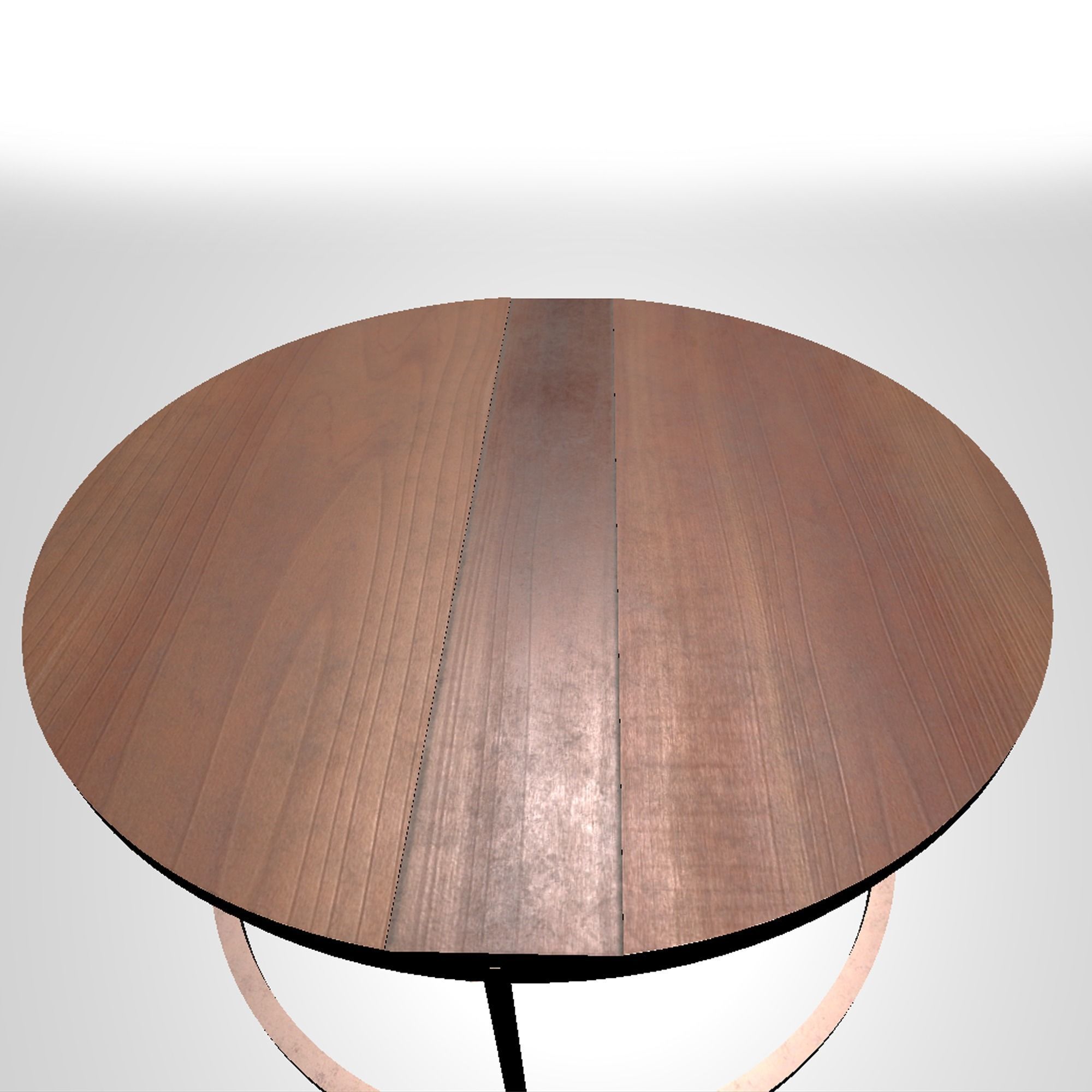 Table round coffee with metal base 3D model_1