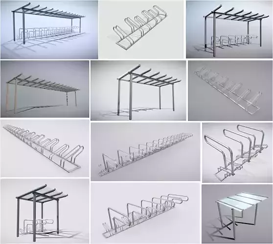 Bicycle Stands 1 3D Model Collection