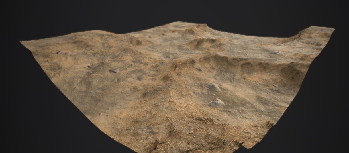 PBR Detailed DESERT Valley Landscape Low-poly 3D model_3