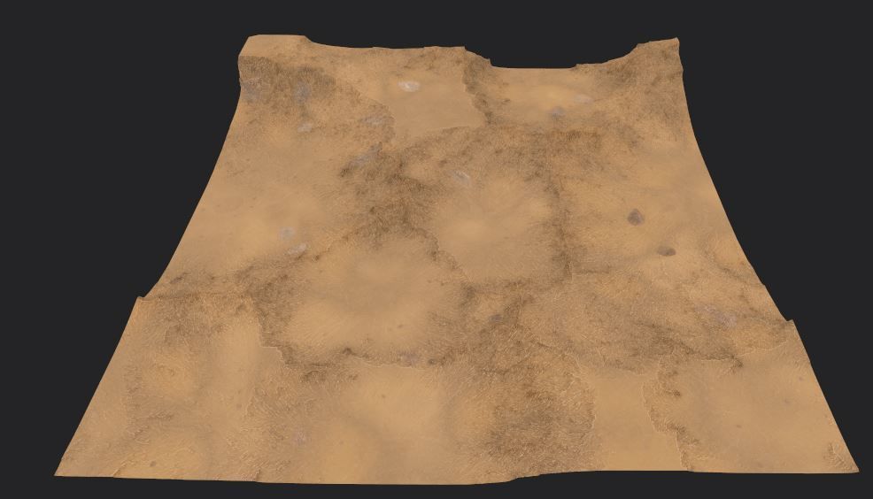 PBR Detailed DESERT Valley Landscape Low-poly 3D model_7