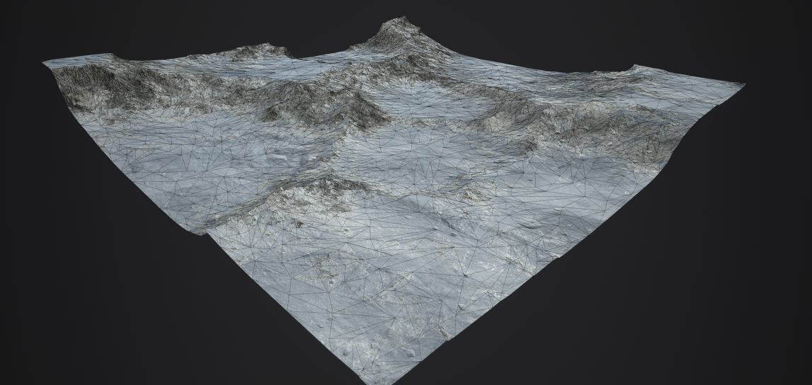 PBR Detailed DESERT Valley Landscape Low-poly 3D model_9