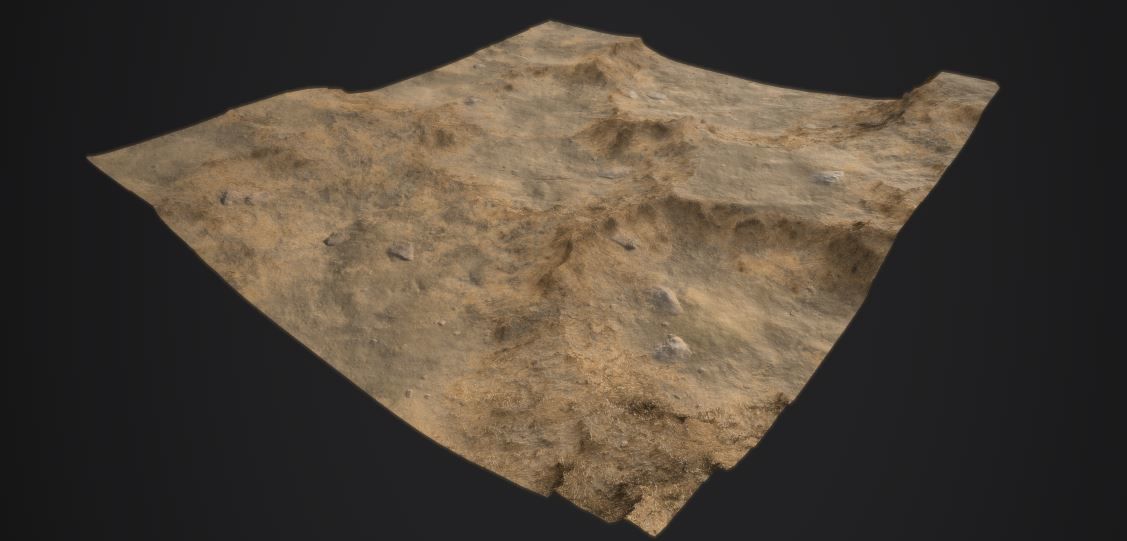 PBR Detailed DESERT Valley Landscape Low-poly 3D model_5