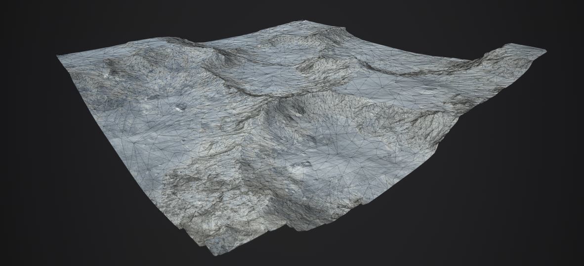 PBR Detailed DESERT Valley Landscape Low-poly 3D model_8