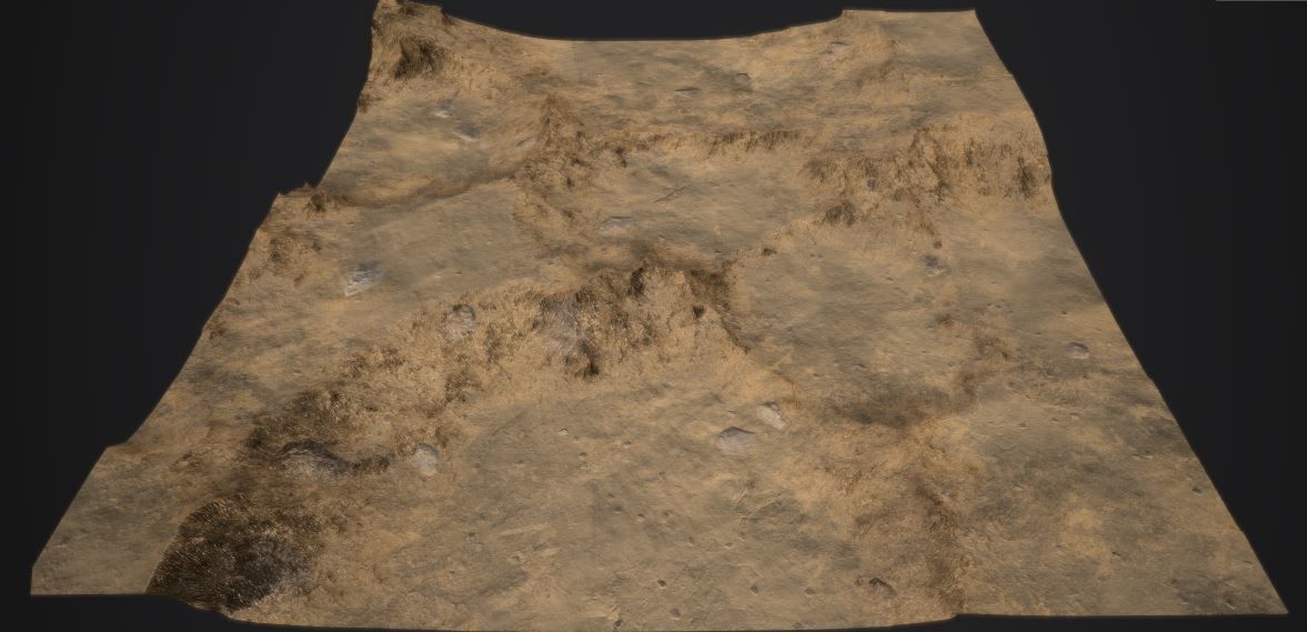 PBR Detailed DESERT Valley Landscape Low-poly 3D model_4