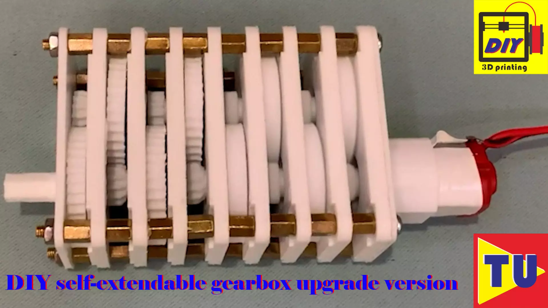 DIY self-extendable gearbox upgrade version Free 3D print model