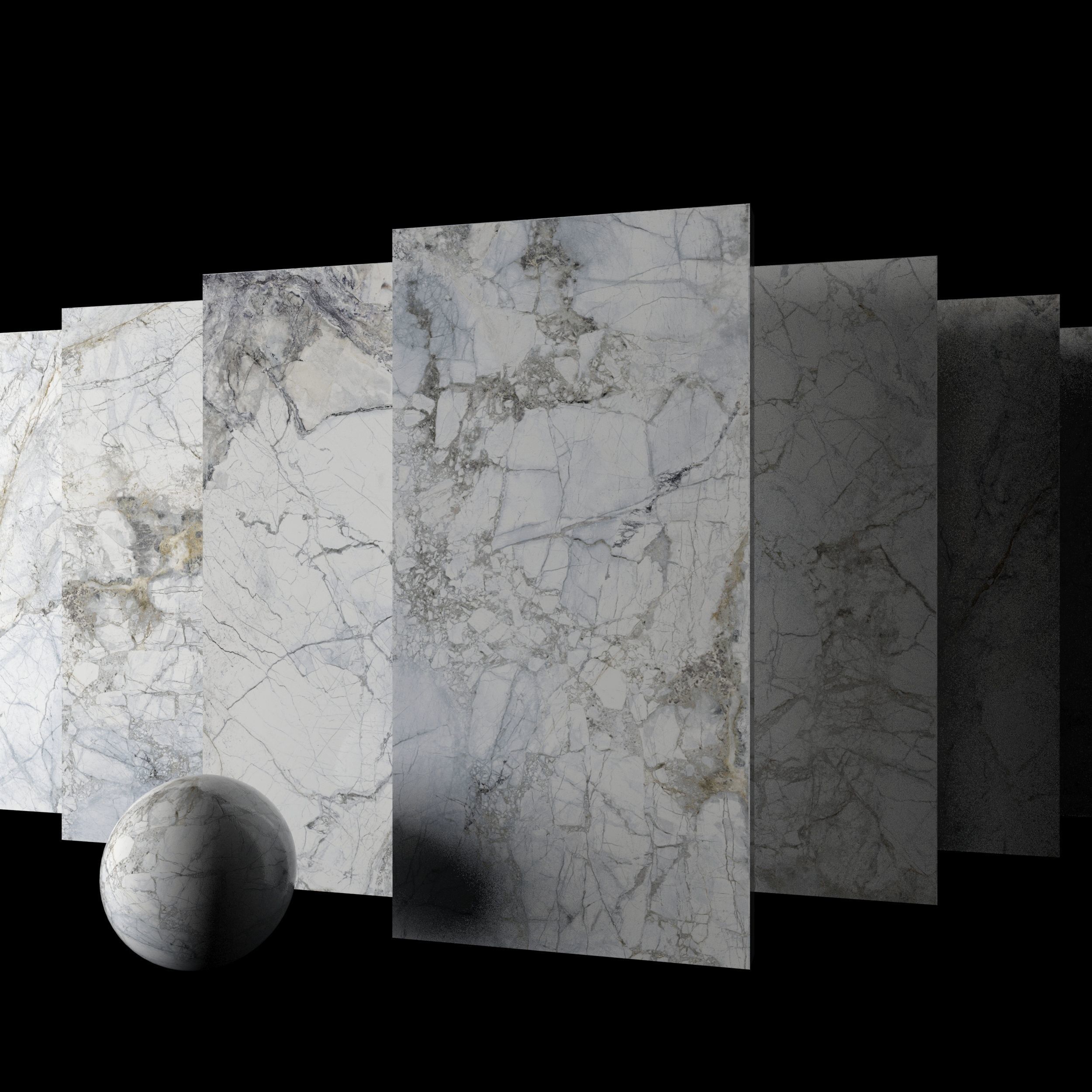 Marble Set Museum Supreme White 80x160 Set 2 Texture_1