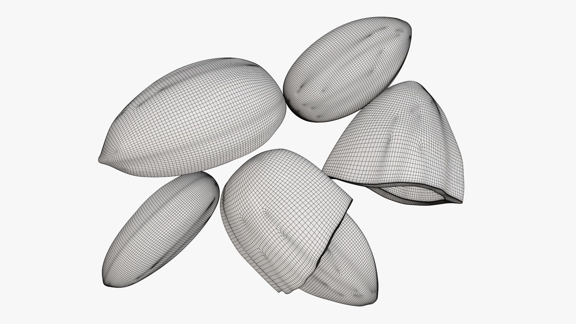 Nuts almond 03 3D model_9