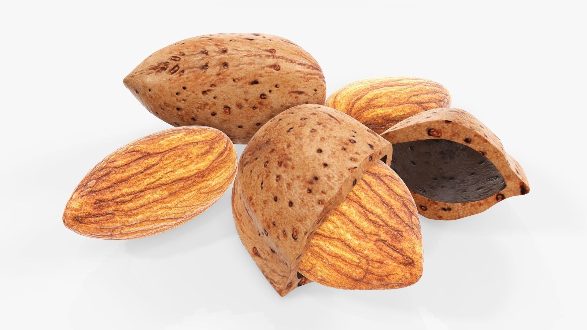 Nuts almond 03 3D model_1