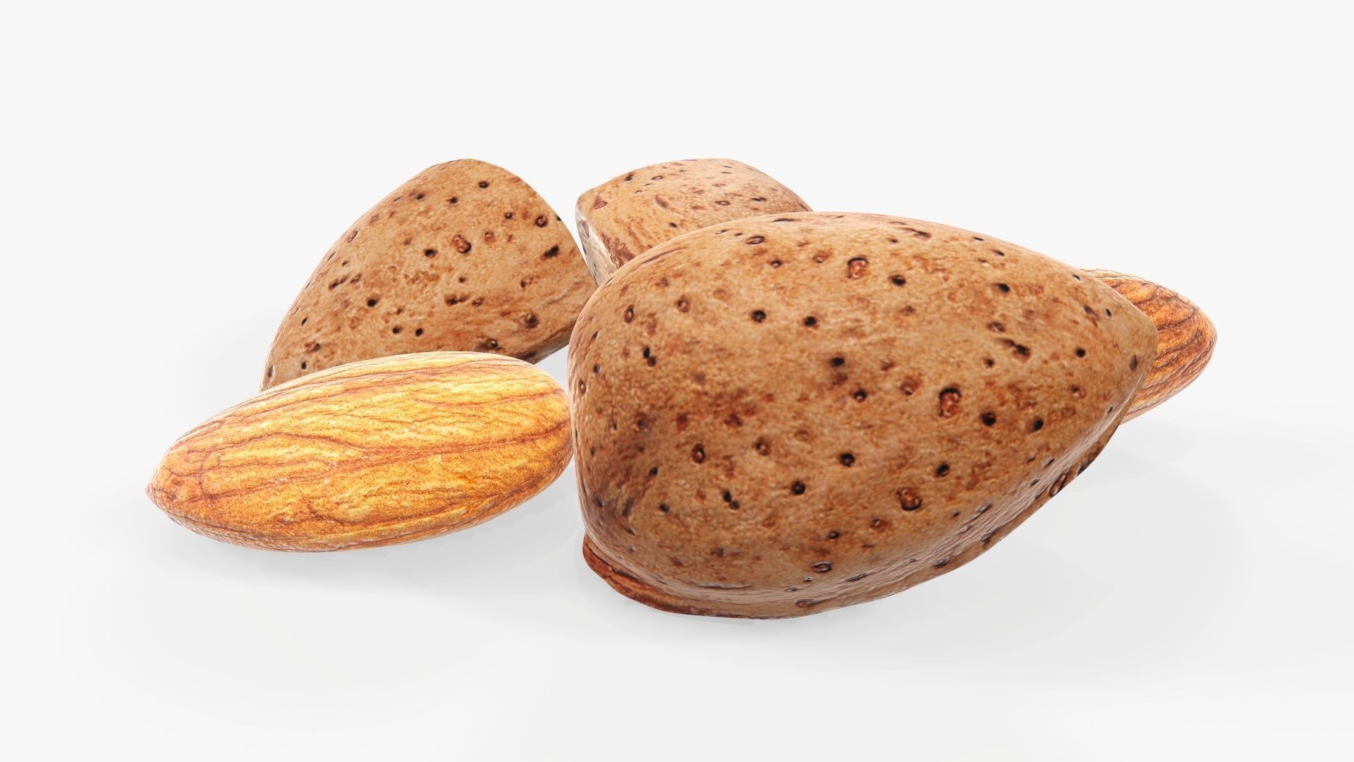 Nuts almond 03 3D model_2